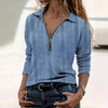 Ensfarvet Casual Bluse