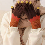 Kontrast Kolor ciepłe rękawiczki