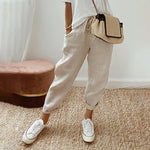 【Cotton And Linen】Casual Solid Color Pants
