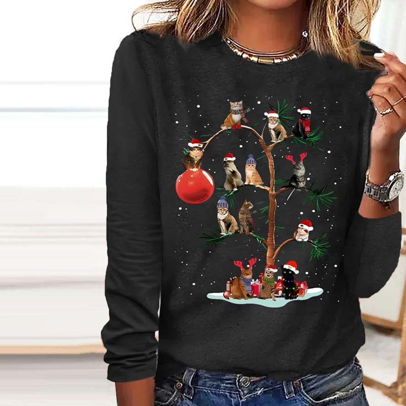 【100% bomull】 kreativ julet-t-skjorte