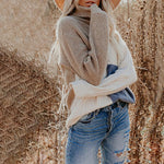 Contrast Color Casual Sweater