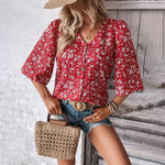 Casual Loose Floral Blus