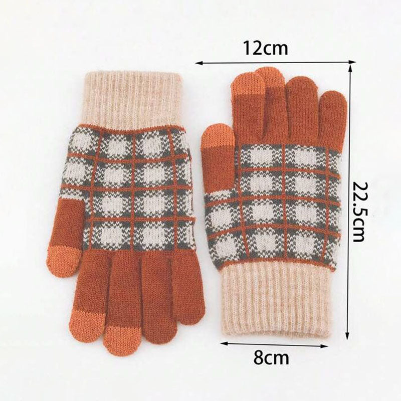 Vintage rutete varme hansker