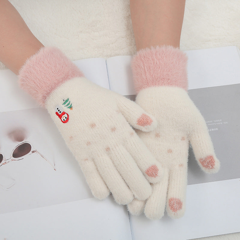 Pluszowe ciepłe rękawiczki z kreskówek