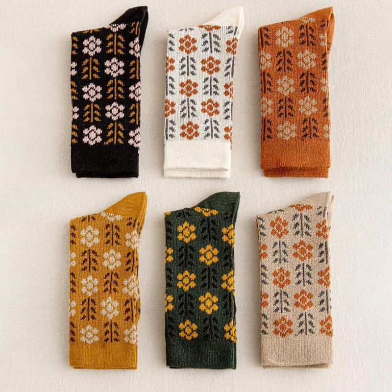 Vintage blomster sokker