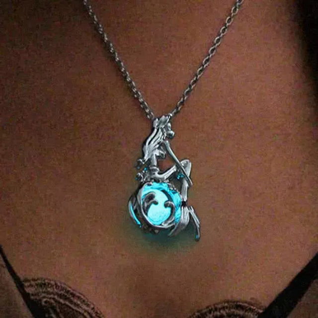 Luminous Mermaid Pendant Necklace