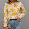 Butterfly Pattern Casual Sweater