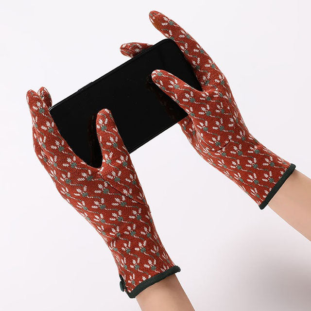 Varma Stickade Handskar