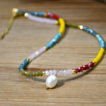 Färgglatt Pärlhängande Halsband