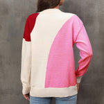 Contrast Color Casual Sweater