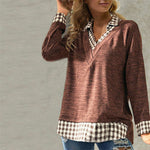 Casual Patchwork Blouse