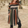 Vintage Casual Striped Dress