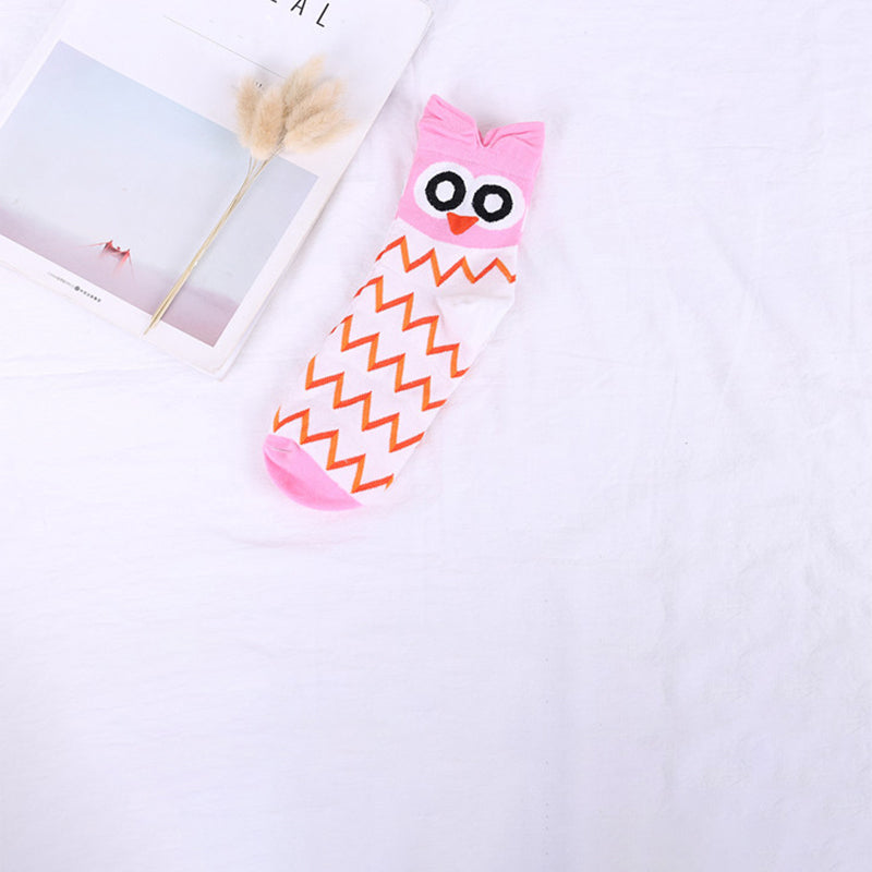 Creative Owl Print Socks