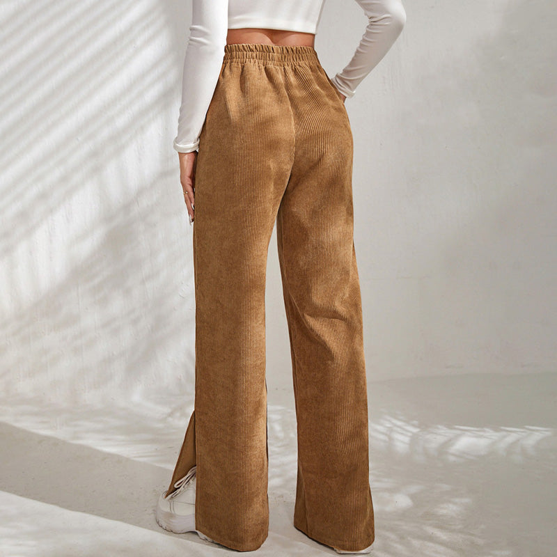 Casual Solid Colour Trousers