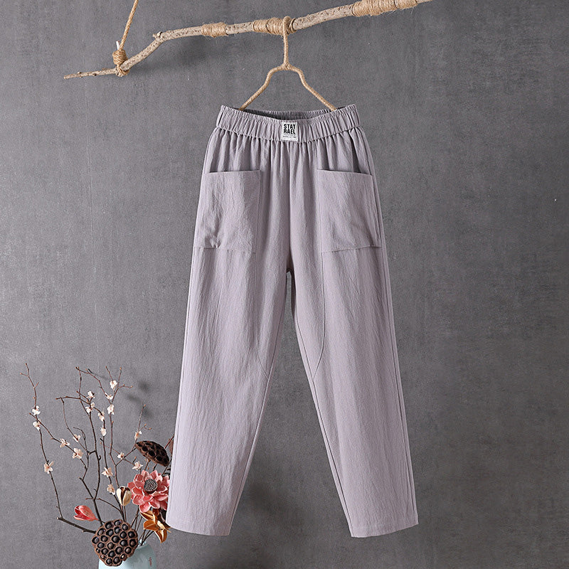 【Bawełniane i lniane】 Solidne spodnie