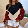 Contrast Color Knit Sweater