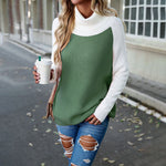 Casual Contrast Colour Sweater