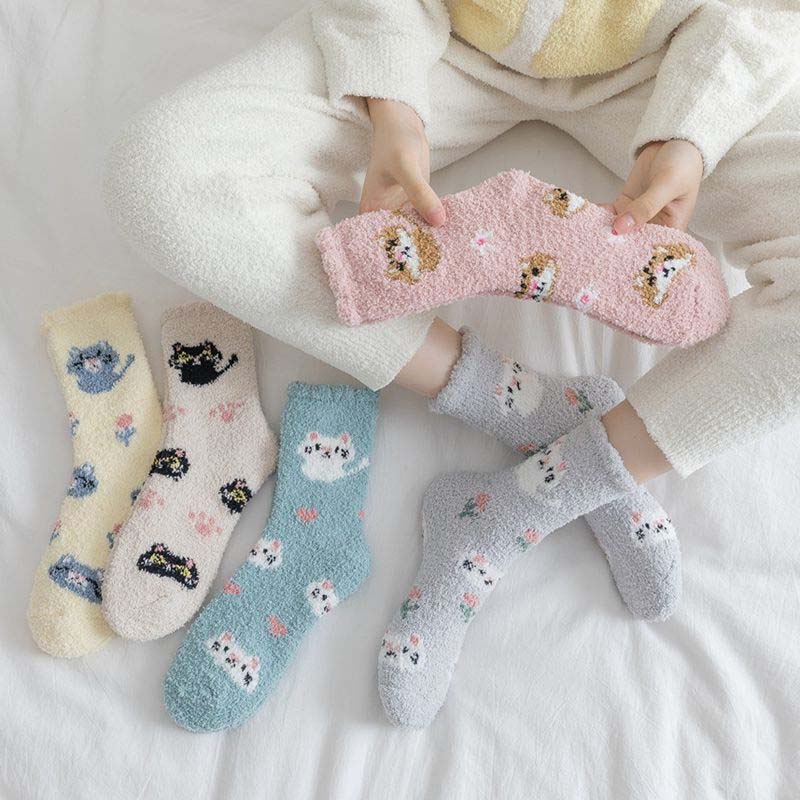 Varme kattetrykk sokker