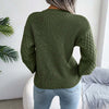 Uformell solidfarge strikket genser