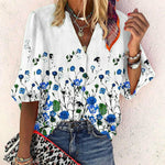 Blomsterprint Casual Bluse