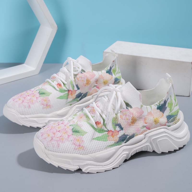 Blomsterprint afslappet sneakers