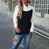 Casual Contrast Colour Sweater