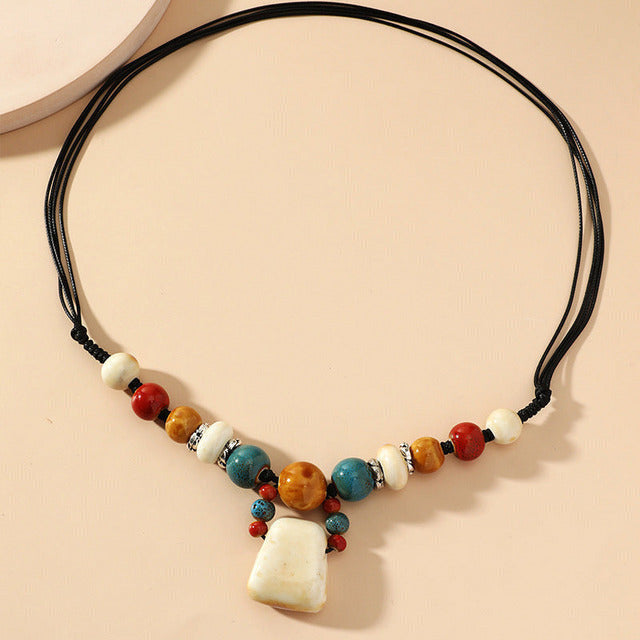 Vintage Bohemian Beaded Necklace