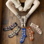 Pack Of 5 Pairs Of Vintage Floral Socks