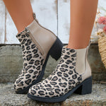 Vintage leopard print støvler