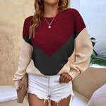 Contrast Color Knit Sweater