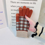 Vintage plaid varme handsker