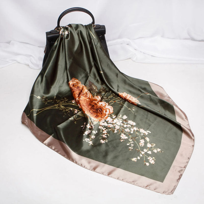 Vintage blomsterprint tørklæde