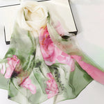 Blomstret Silketørklæde