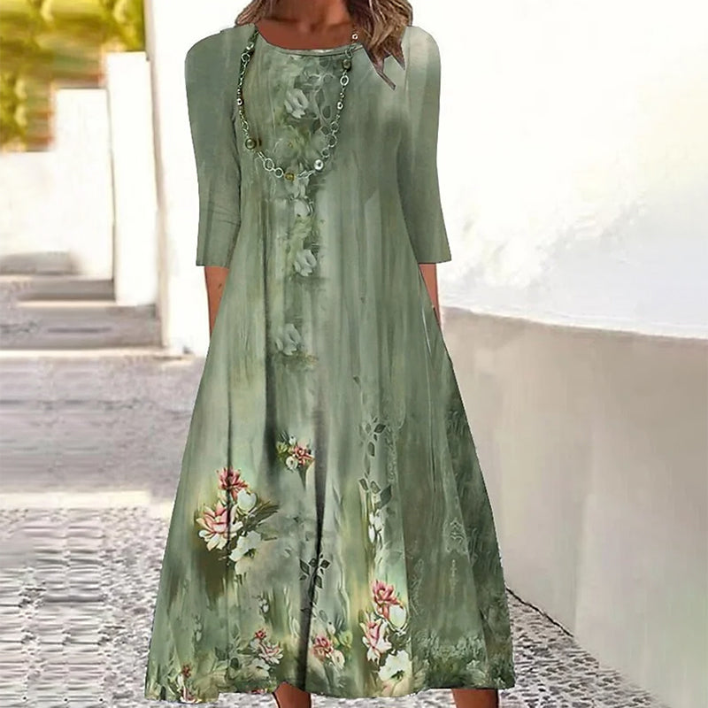 Vintage blomsterprint kjole