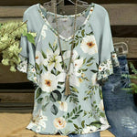 Blommigt Tryck Casual Blus