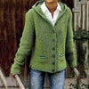 Swichic Coats Green / S Vintage Hooded Knitted Cardigan