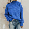 Swichic Sweaters Blue / S Casual Solid Knitted Sweater