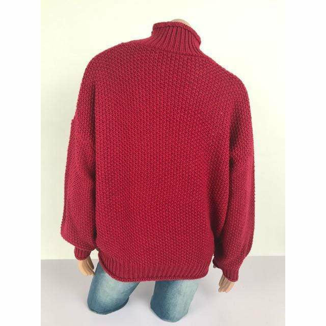 Swichic Sweaters Casual Knitted Solid Pullover