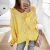 Swichic Sweaters Yellow / S Loose Knit Top Sweater
